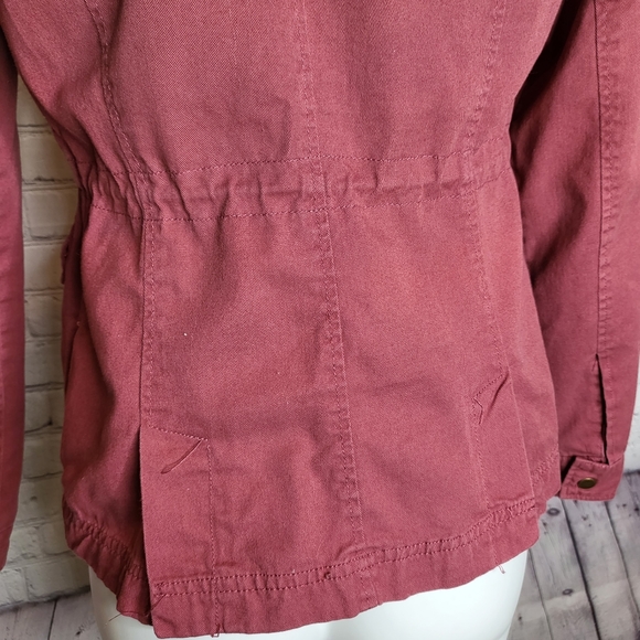 LA Hearts Dusty Maroon Zip-Front Utility Jacket - Size M - Picture 9 of 13